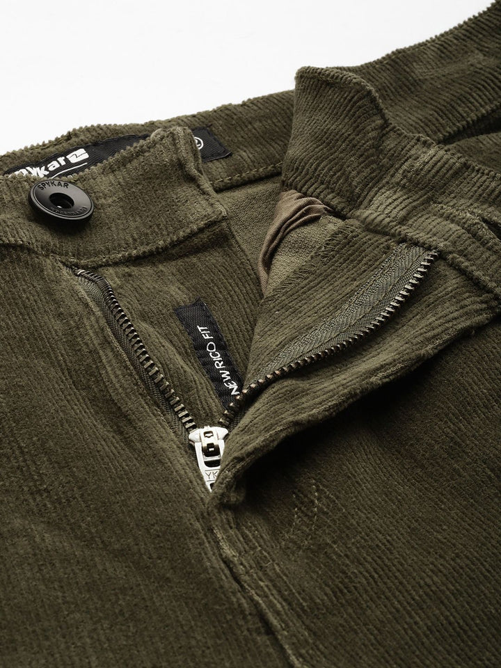 SPYKAR Men Corduroy Chinos Trousers