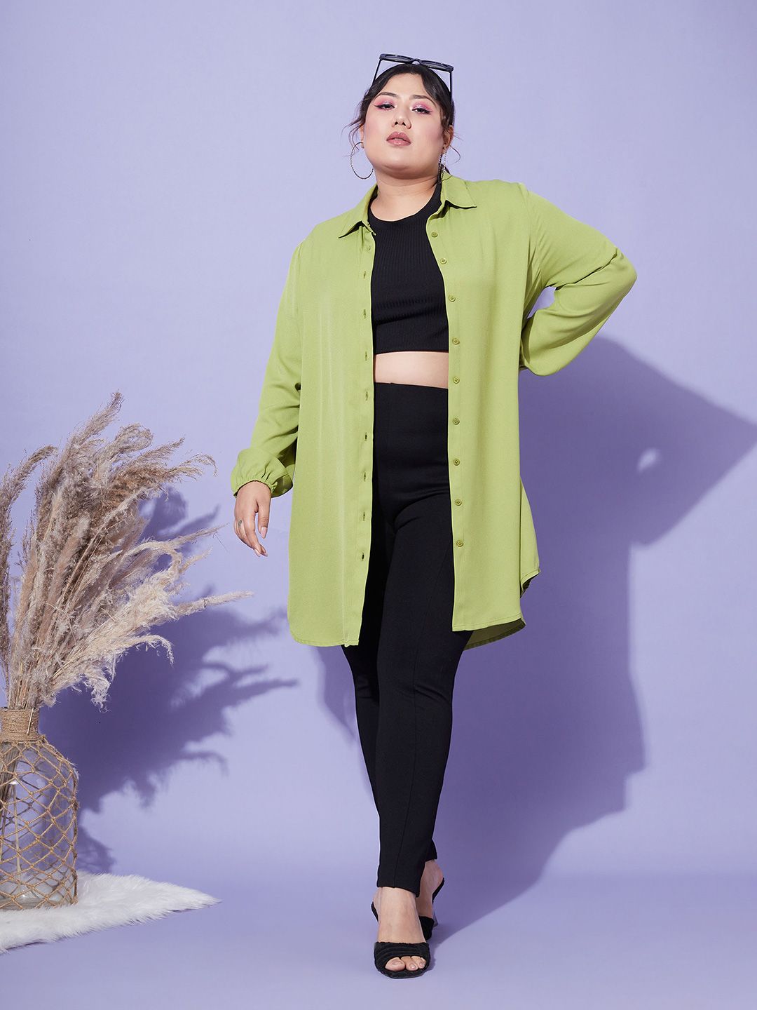 SASSAFRAS Curve Comfort Fit Casual Georgette Shirt