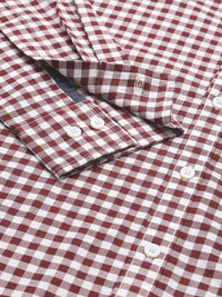 Thomas Scott Men Classic Slim Fit Gingham Checks Checked Casual Shirt