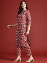 Anouk Women Ethnic Motifs Printed Pure Cotton Kurta with Trousers & Dupatta