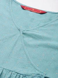 House of Pataudi Woven Design Thread Work Flared Anarkali Rozana Kurta