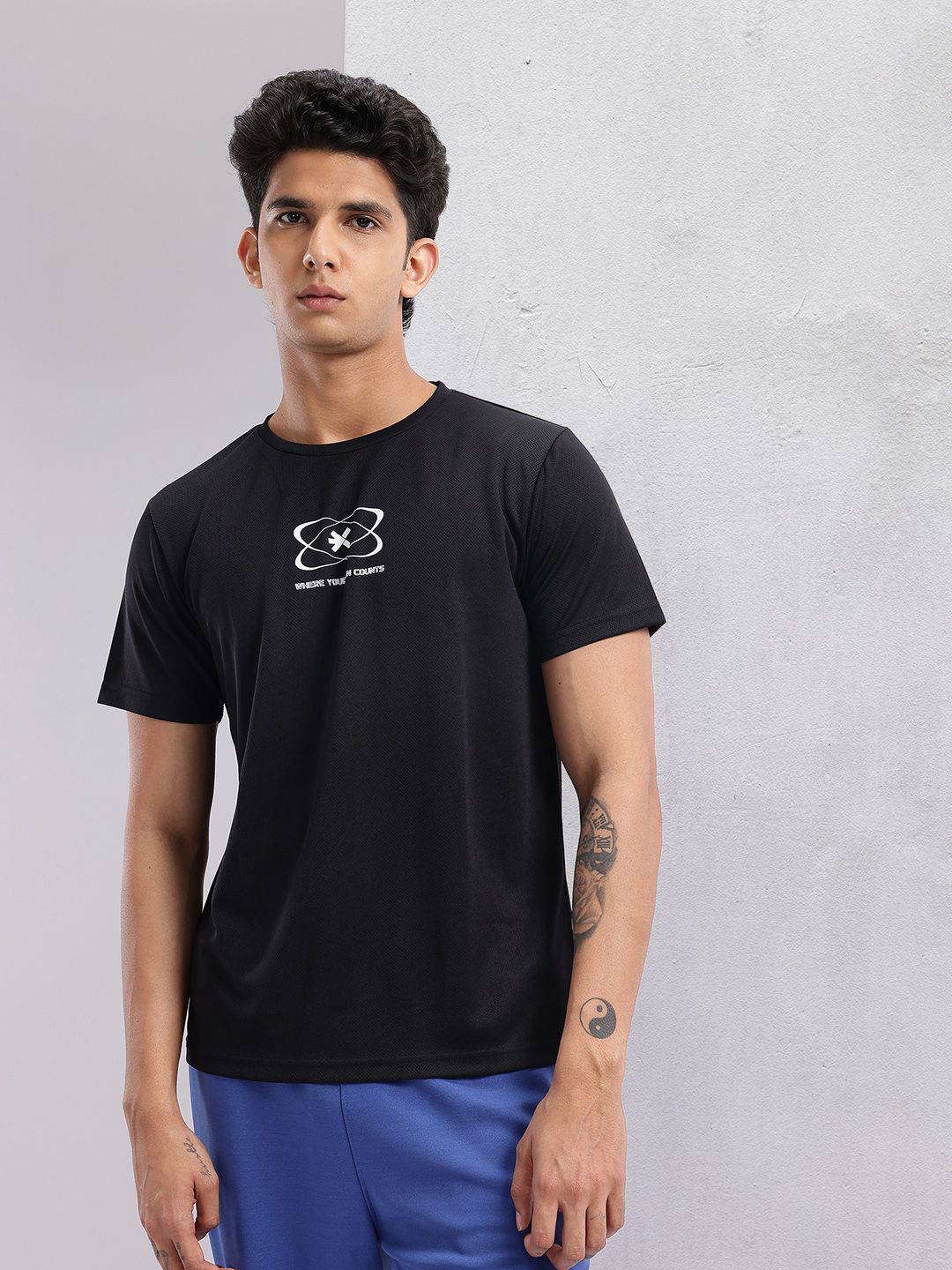 HRX by Hrithik Roshan Men Typography Printed Rapid-Dry Running T-shirt
