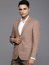 Raymond Self Design Textured Contemporary Fit Single Breasted Formal Blazer