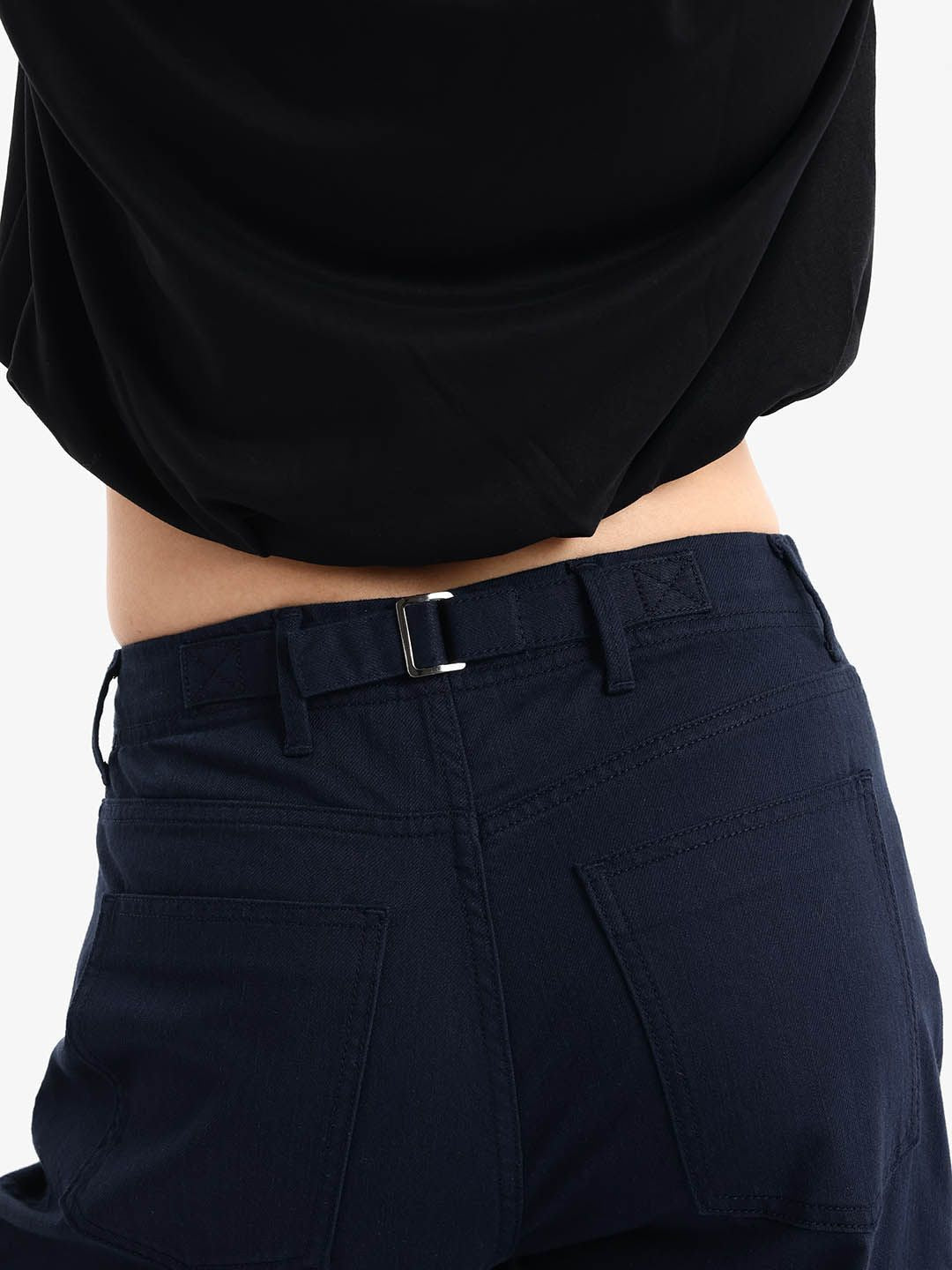 RAREISM Women Loose Fit High-Rise Cargos Trousers