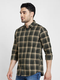 SPYKAR Classic Tartan Checked Cotton Casual Shirt