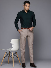 Raymond Men Checked Slim Fit Trousers