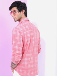 HIGHLANDER Men Checked Slim Fit Casual Shirt