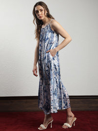 RAREISM Floral Printed Pleated A-Line Dress With Jacket