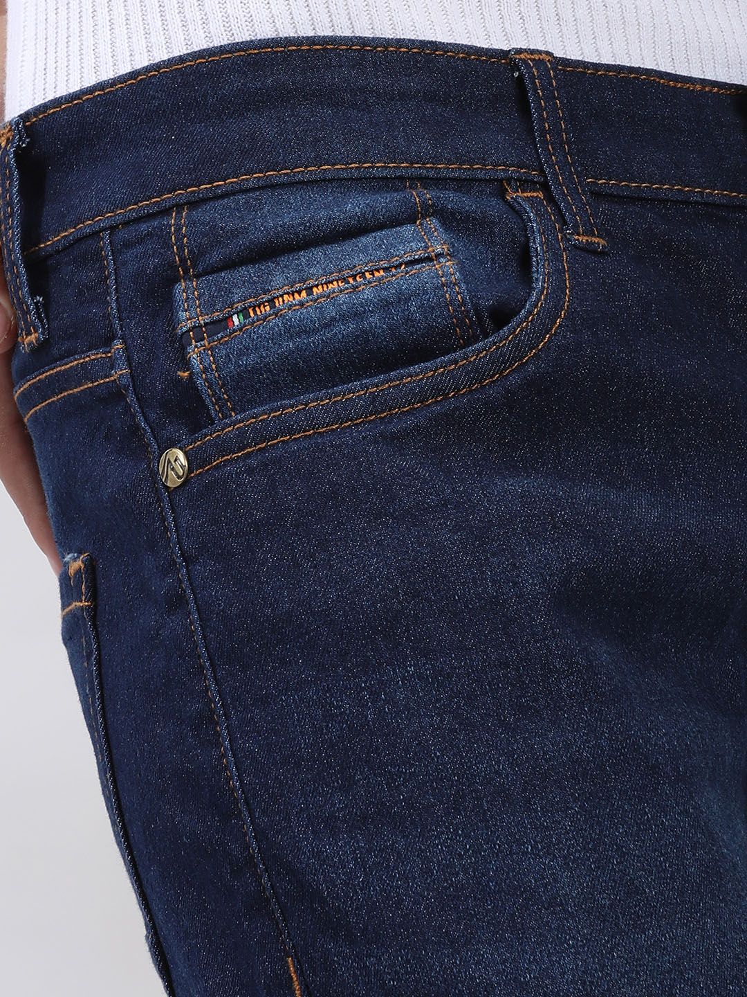 The Indian Garage Co Men Blue Slim Fit Mid-Rise Clean Look Jeans