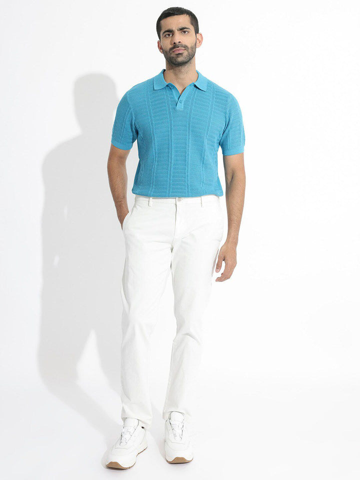 RARE RABBIT Men Mesk Polo Collar Slim Fit Cotton T-Shirt