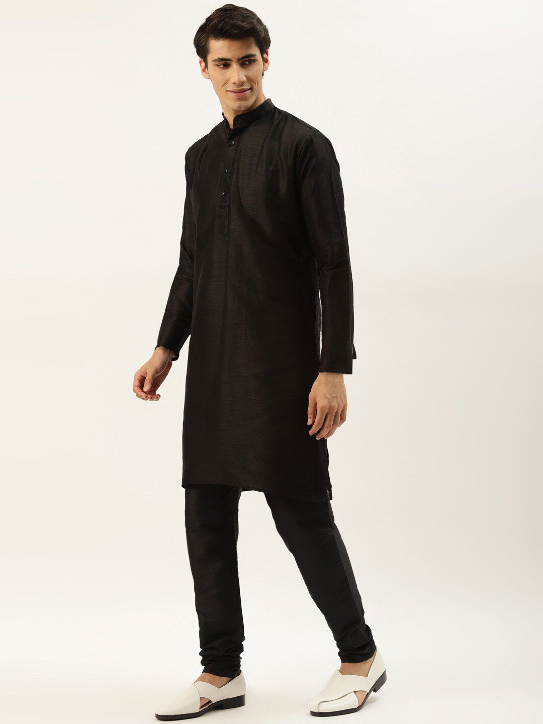 SOJANYA Manadrin Collar Kurta with Churidar & Nehru Jacket
