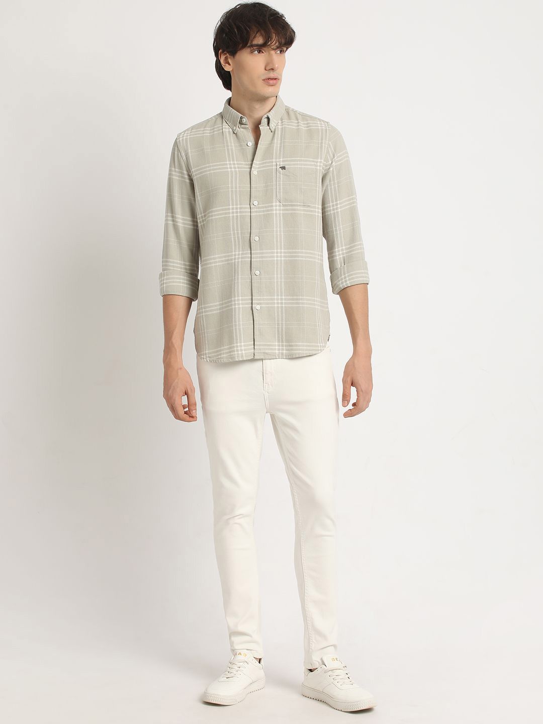 THE BEAR HOUSE Men Checked Slim Fit Casual Shirt