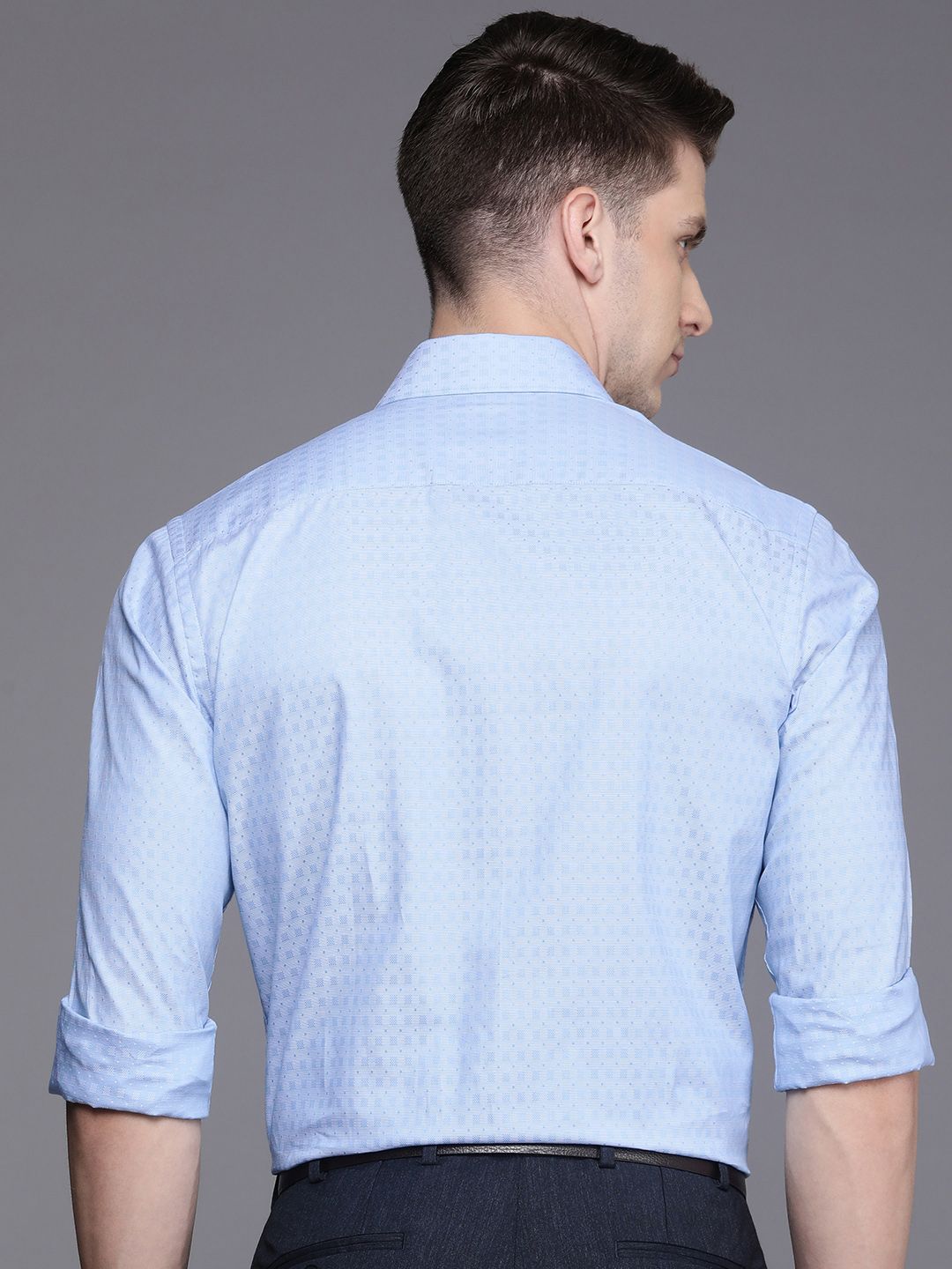 Raymond Textured Slim Fit Pure Cotton Formal Shirt