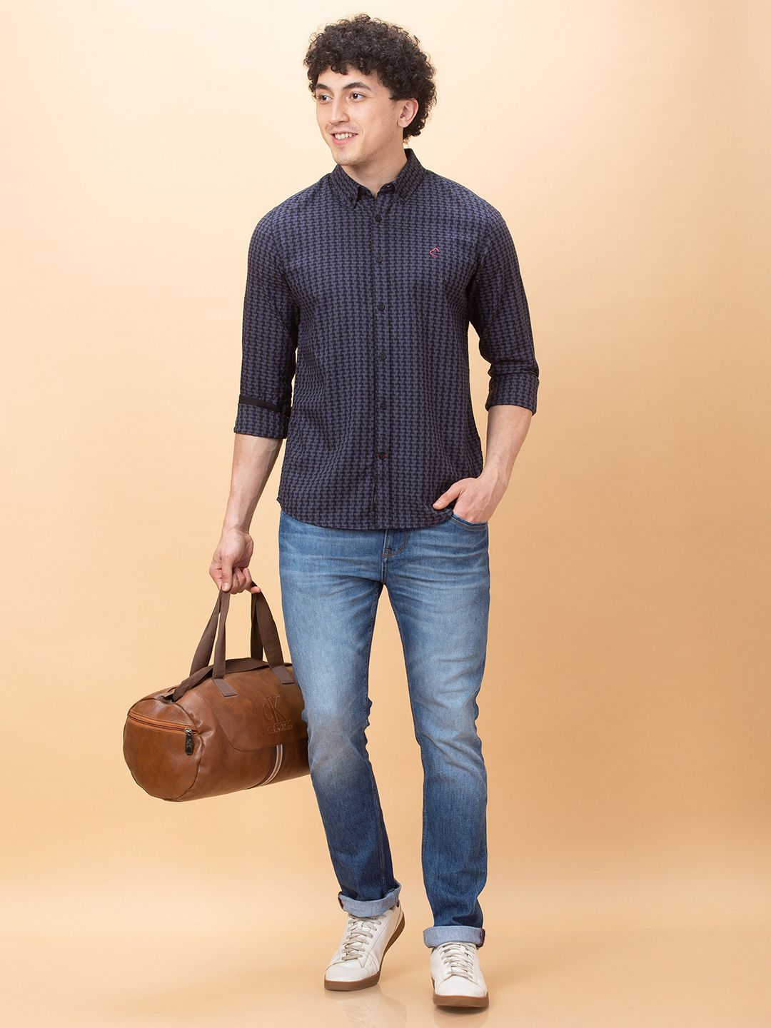 Being Human Men Slim Fit Opaque Printed Casual Shirt