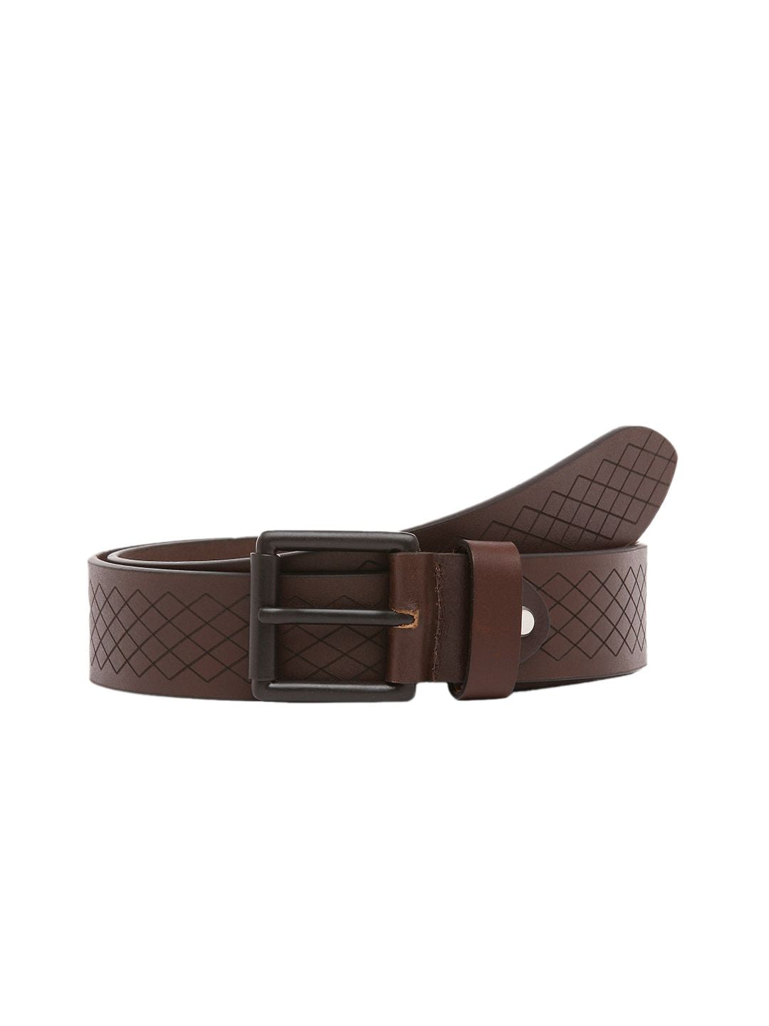 SPYKAR Men Brown Textured Leather Belt