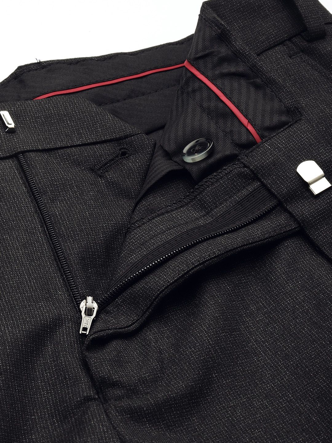 Raymond Men Textured Slim Fit Formal Trousers