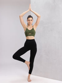 HRX by Hrithik Roshan Cut-Out Detail Medium Coverage Padded Yoga Bra