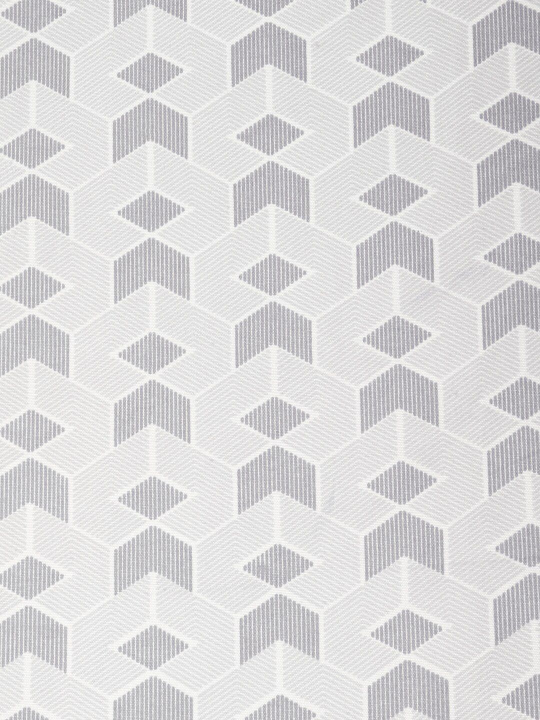 KLOTTHE Grey Geometric Cotton 300 TC King Fine Bedsheet with 2 Pillow Covers-98 x 87 inches