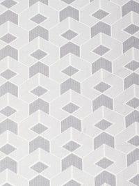 KLOTTHE Grey Geometric Cotton 300 TC King Fine Bedsheet with 2 Pillow Covers-98 x 87 inches