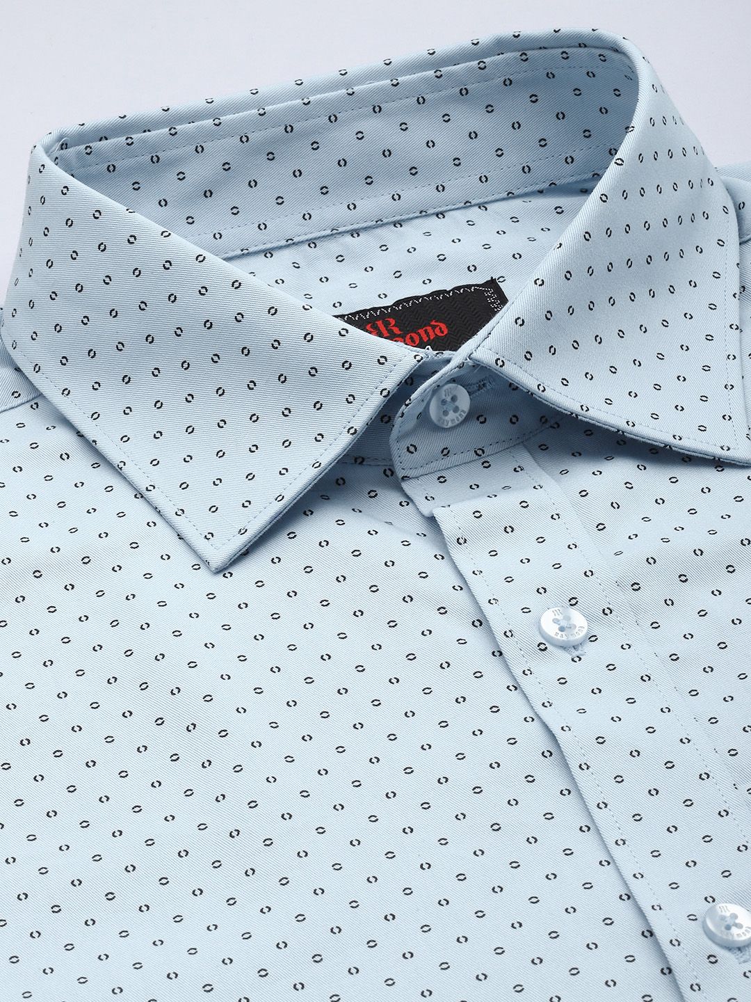 Raymond Pure Cotton Slim Fit Opaque Printed Formal Shirt