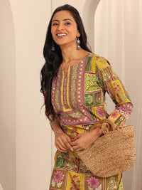 Libas Ethnic Motifs Printed Straight Kurta with Trousers
