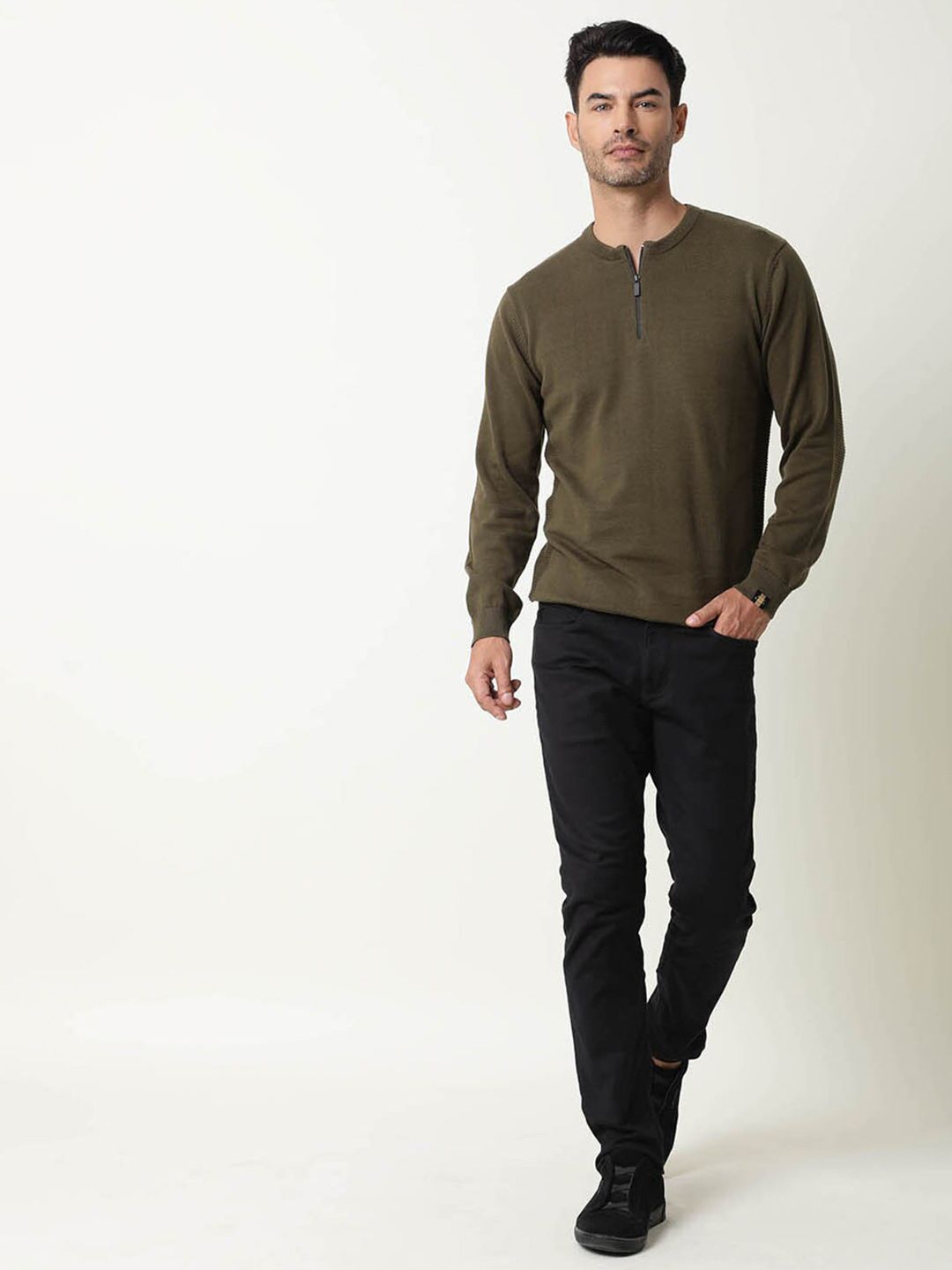 RARE RABBIT Men Rumbled Slim Fit Sweater