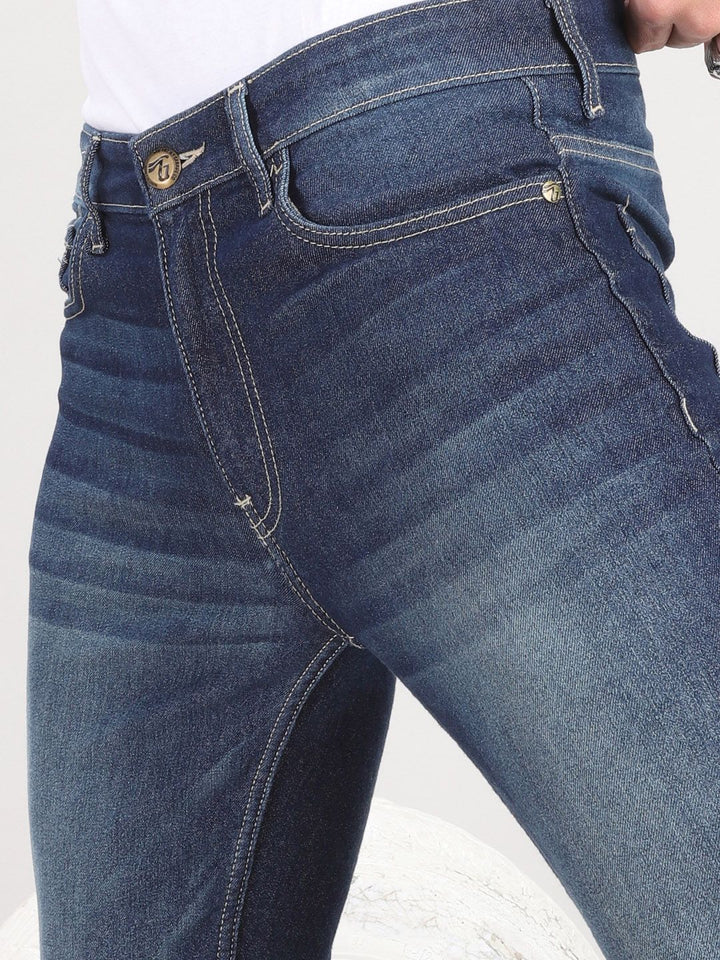 The Indian Garage Co Men Blue Slim Fit Low-Rise Clean Look Stretchable Jeans