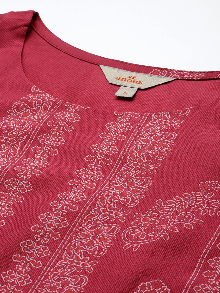Anouk Ethnic Motifs Printed Straight Kurta