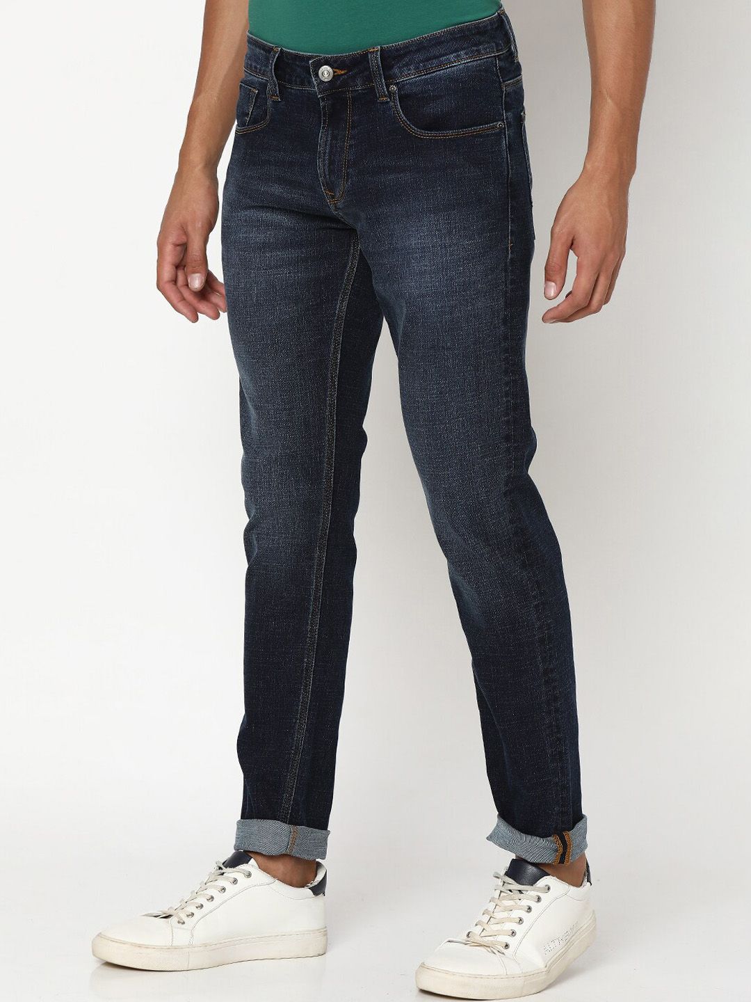 SPYKAR Men Skinny Fit Low-Rise Heavy Fade Stretchable Jeans