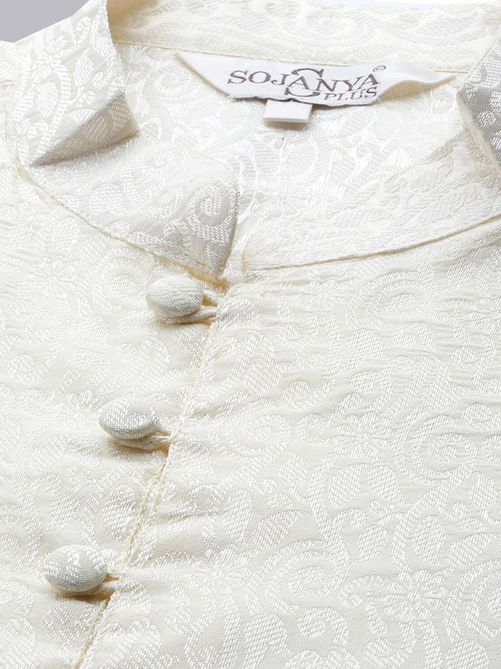 SOJANYA Kurta Tenun Motif Etnik Kolar Mandarin