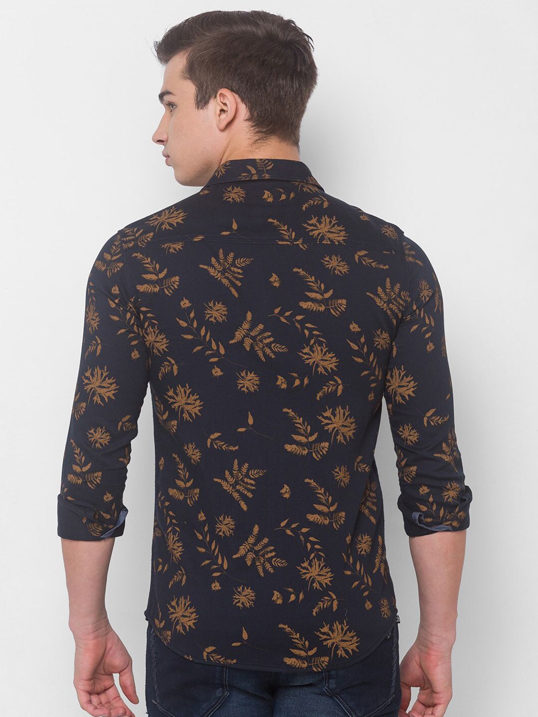 SPYKAR Men Blue Floral Printed Casual Shirt