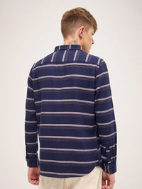 THE BEAR HOUSE Men Slim Fit Striped Casual Shirt