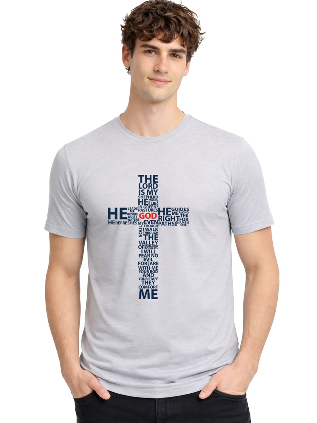 ADRO Typography Printed Round Neck Short Sleeves Regular Fit Pure Cotton T-shirt
