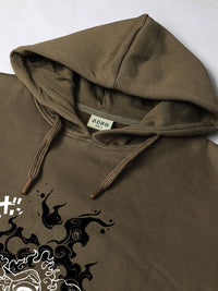 ADRO Men Printed Hooded Pullover Sweatshirt