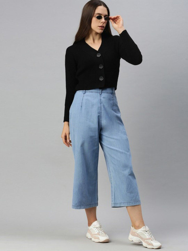 Campus Sutra Reka Bentuk Diri Kabel Knit Cardigan