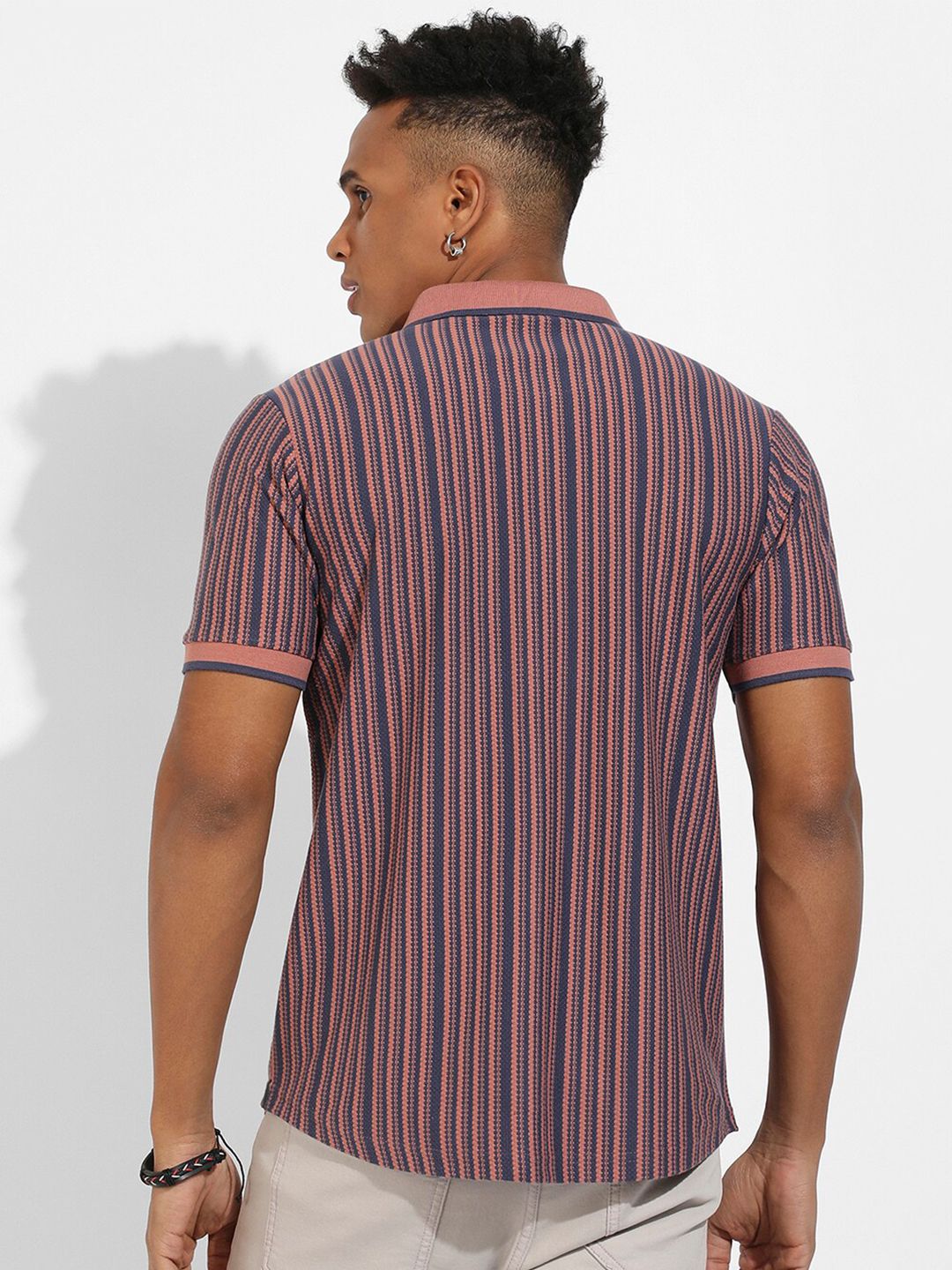 Campus Sutra Striped Classic Cotton Casual Shirt