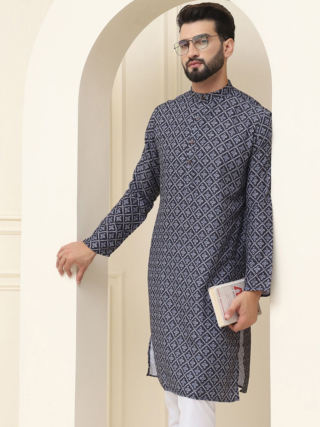 SOJANYA Motif Etnik Printed Pure Cotton Kurta