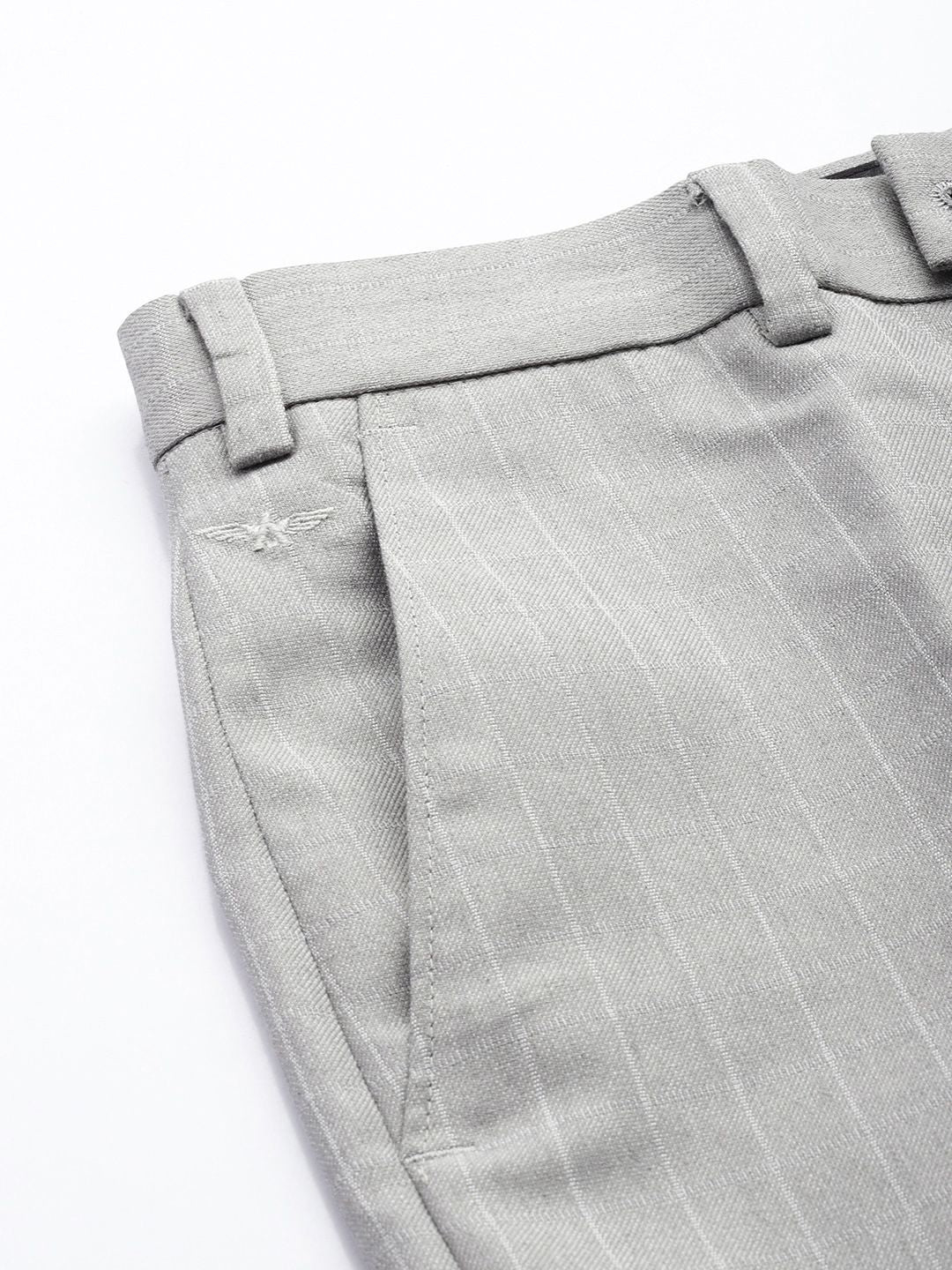 Park Avenue Men Checked Formal Trousers