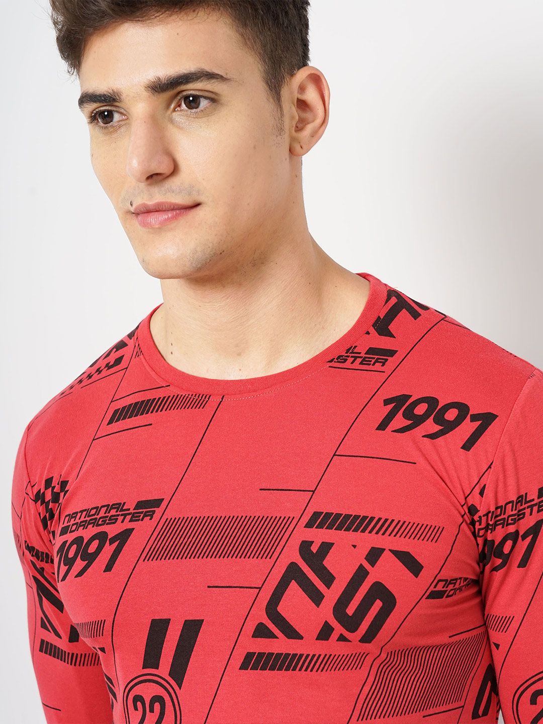 The Indian Garage Co Typography Printed Round Neck T-shirt