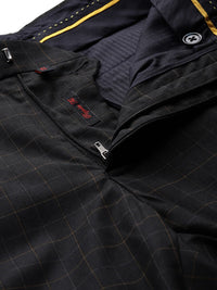 Raymond Men Checked Regular Fit Formal Trousers