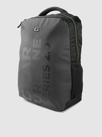 Gear Unisex Black & Fluorescent Green Brand Logo Print Parker Executive Backpack
