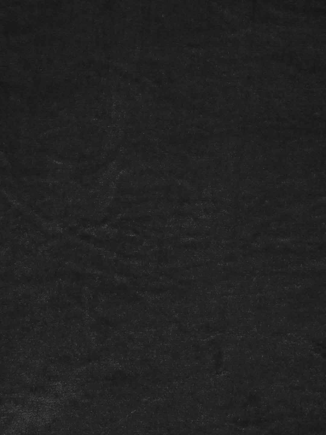 KLOTTHE Black Solid Flat 300 TC Woolen Single Bedsheet with 1 Pillow Cover