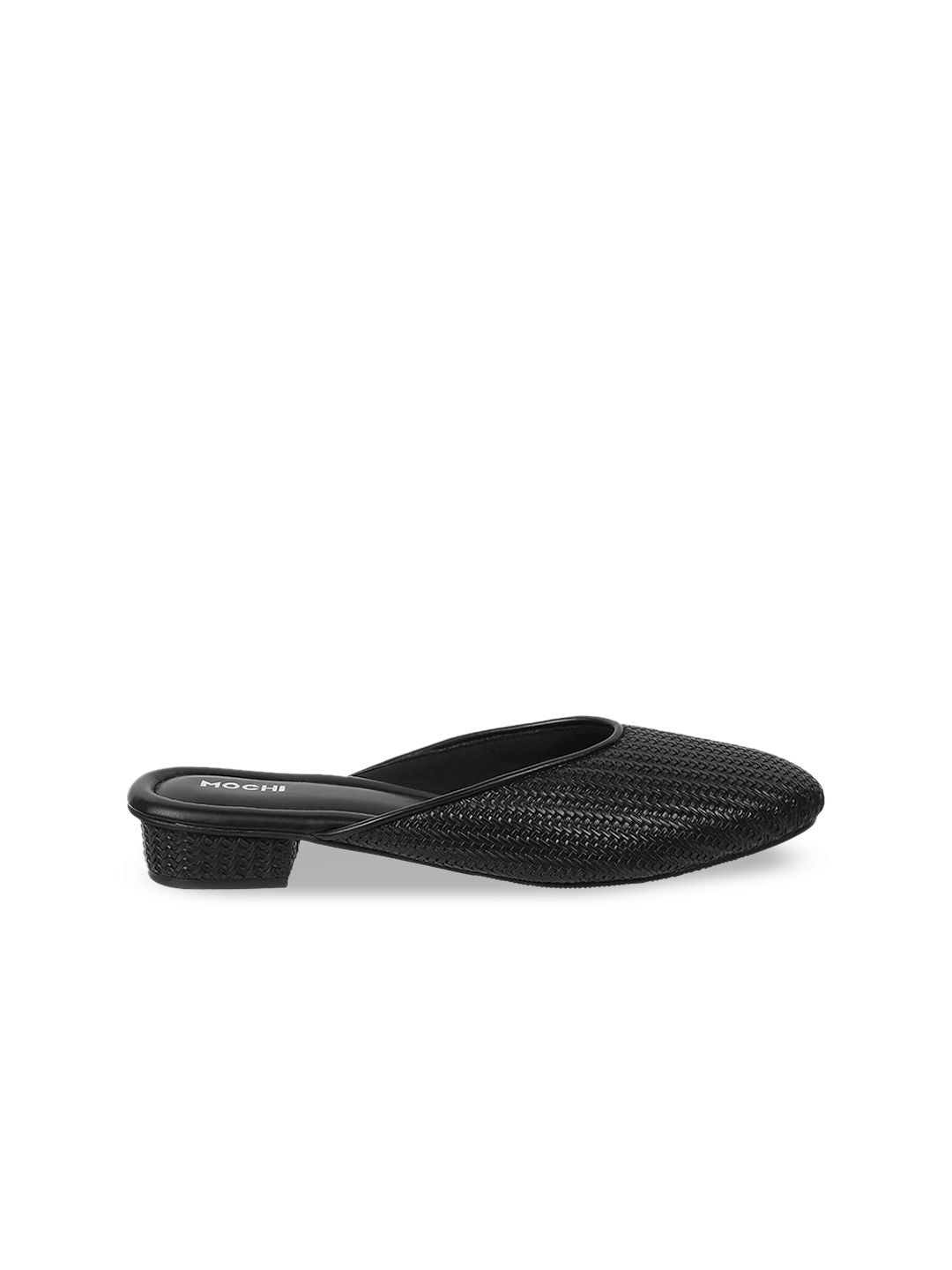 Mochi Textured Open Back Mule Heels