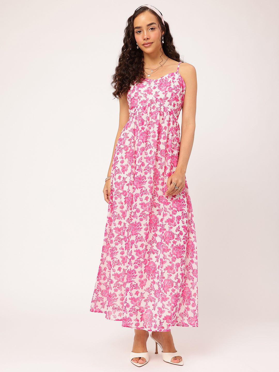 DressBerry Floral Print A-Line Maxi Dress