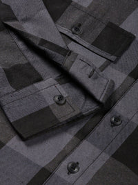 Thomas Scott Classic Buffalo Checked Twill Cotton Shirt