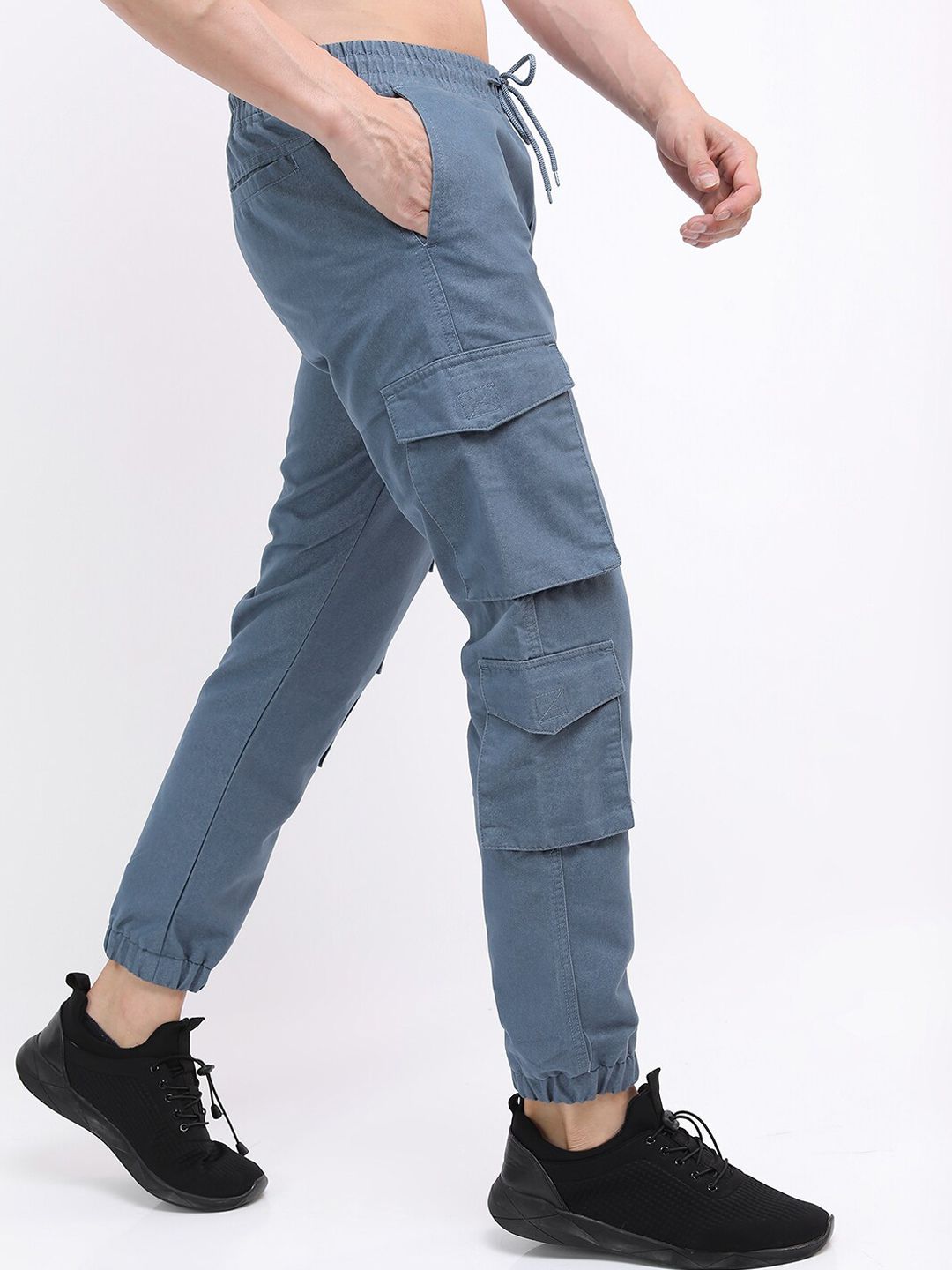HIGHLANDER Men Joggers Cargo Pocket Trousers