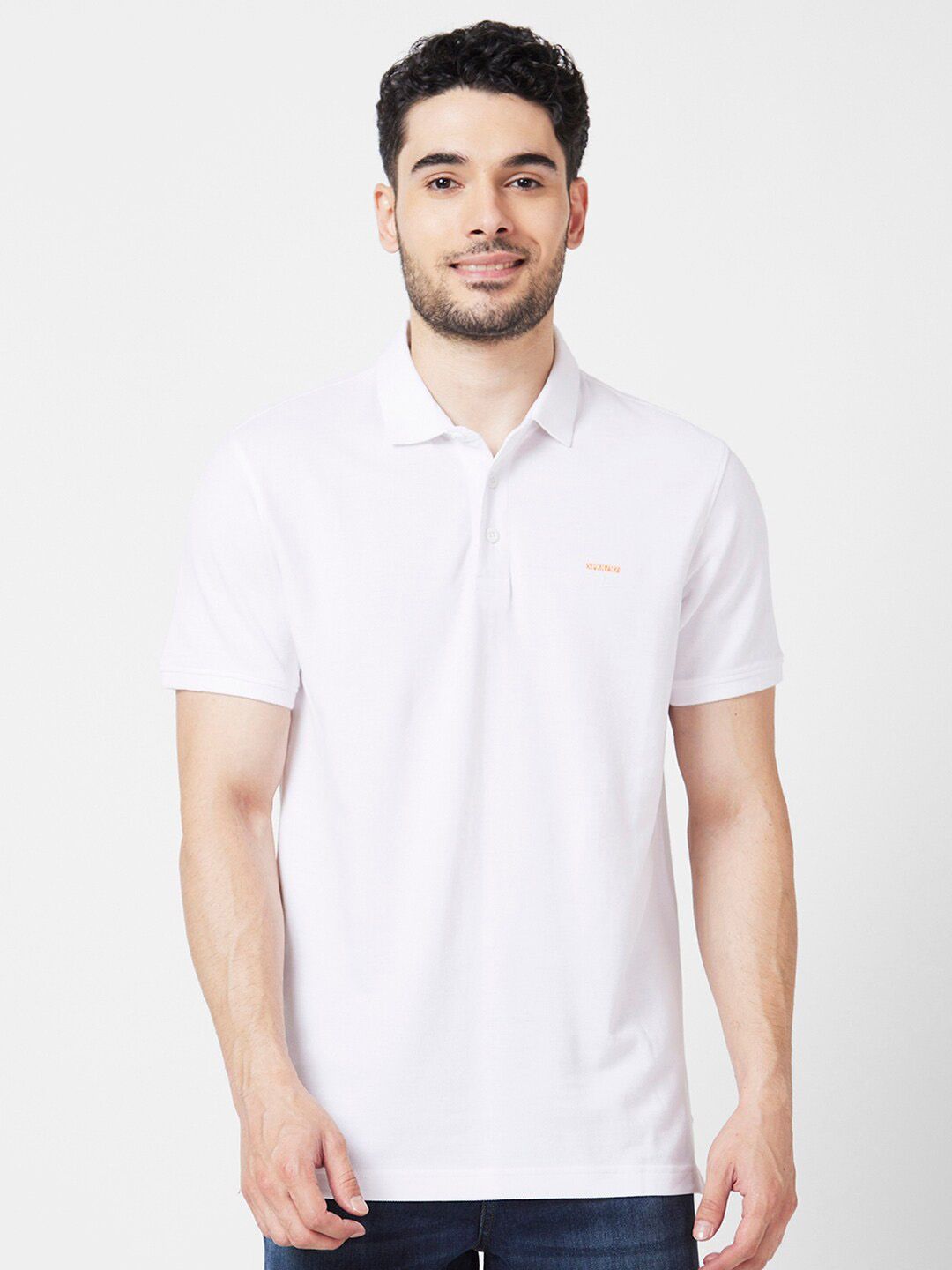 SPYKAR Polo Collar Slim Fit Cotton T-Shirt