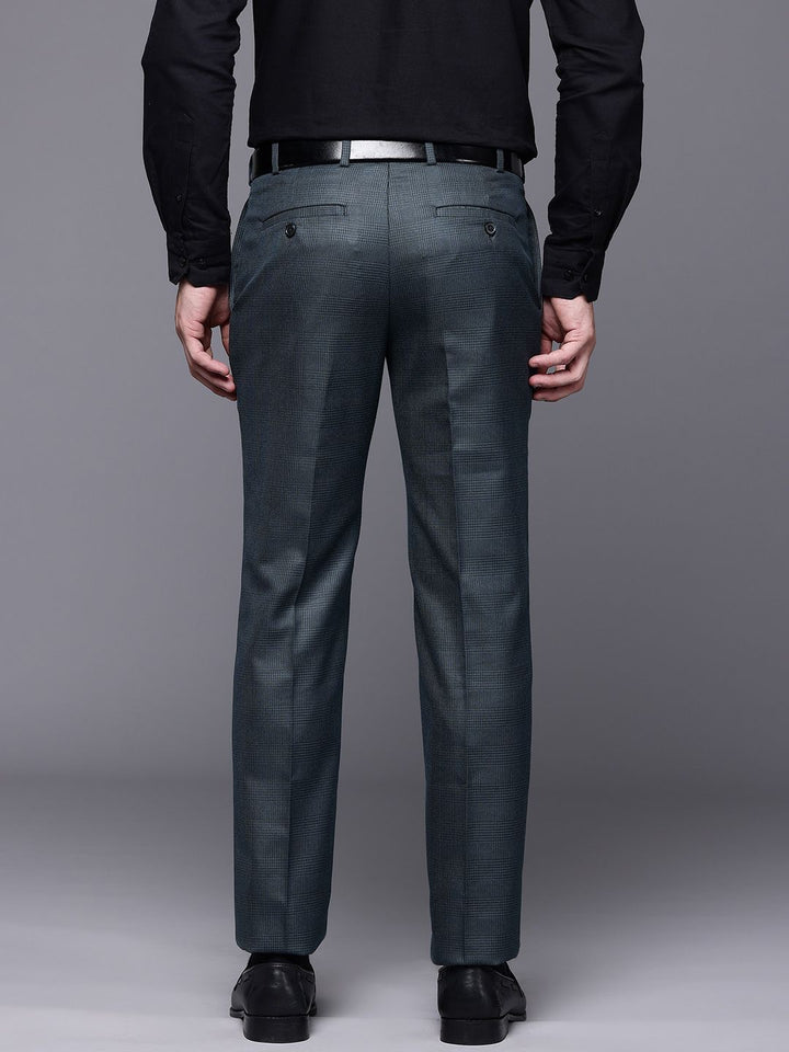 Raymond Men Checked Slim Fit Formal Trousers