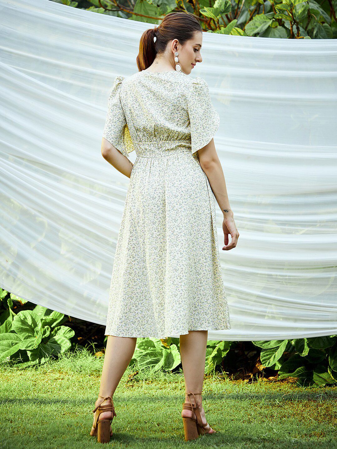 Athena Women Yellow Floral Dress