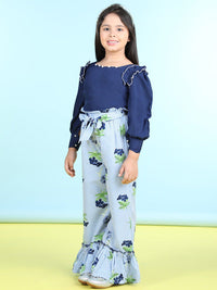 Cutiekins Girls Embellished Top with Palazzos